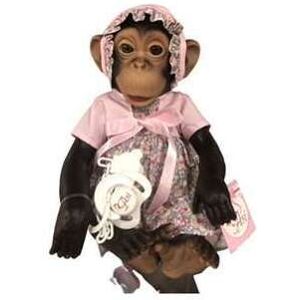 ASI VIL, S.L. LOLA LA CHIMPANCÉ VESTIDO FLORES ROSA MONITO REBORN