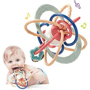 Pelotas Sensoriales Bebés Juguetes Bebes 0 3 6 12 meses Multi Textura  Pelota Sonajeros Bebe Infantil Pelotas de Masaje Mordedor sin BPA con  Sonido, 7