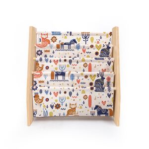 RNT by Really Nice Things Librería contrachapado pino y textil estampado Nordic Montessori