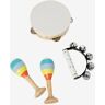 VERTBAUDET Kit de maracas, pandereta y cascabeles de madera FSC® multicolor