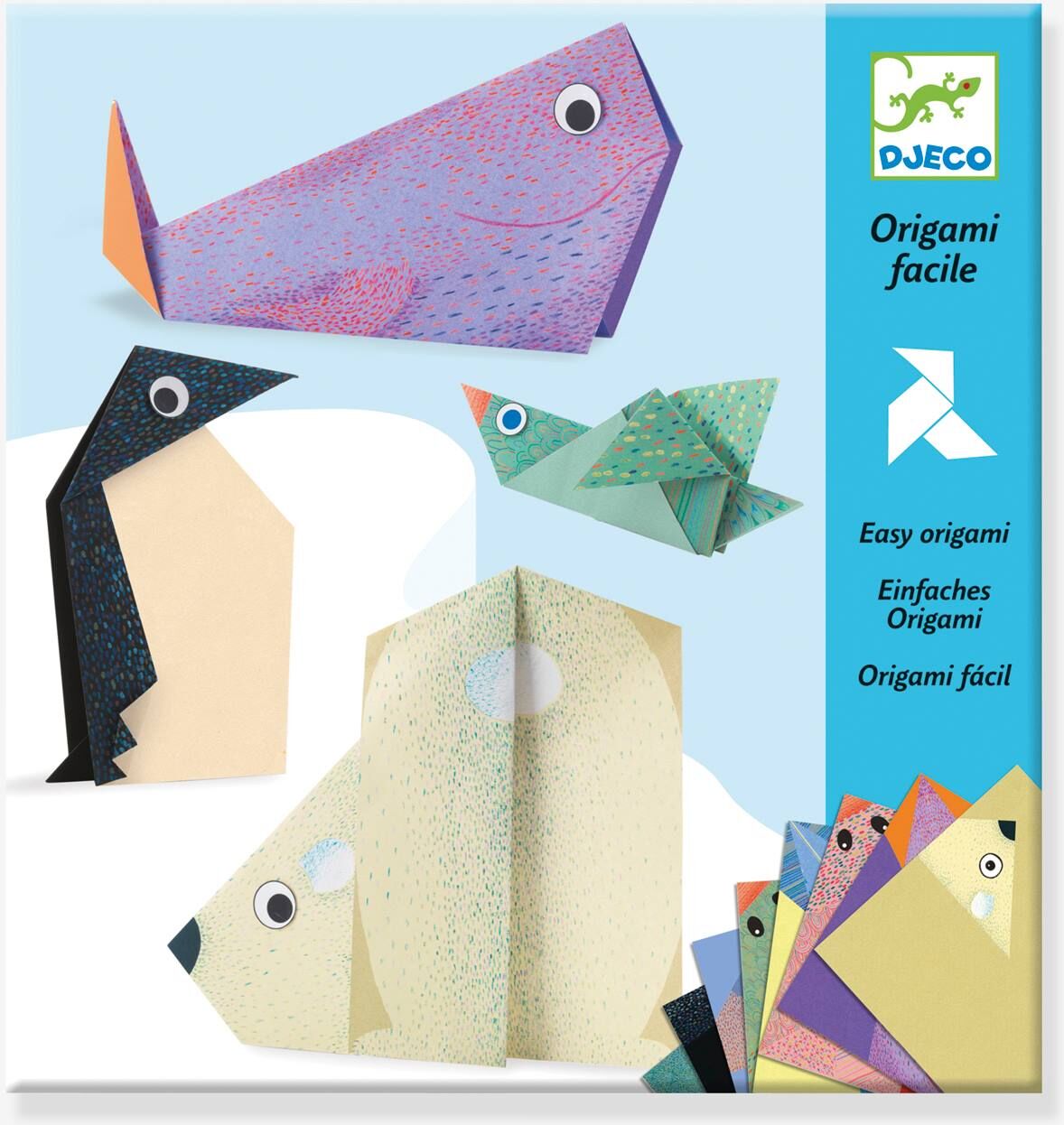 Origami fácil - Los Animales Polares DJECO azul