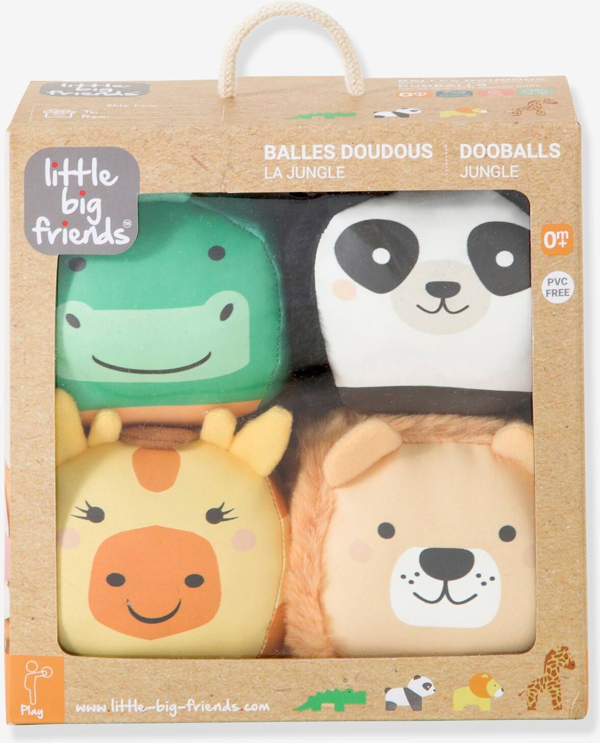 LITTLE BIG FRIENDS Dooballs - Set de 4 Bolas Doudous - BABYTOLOVE multicolor