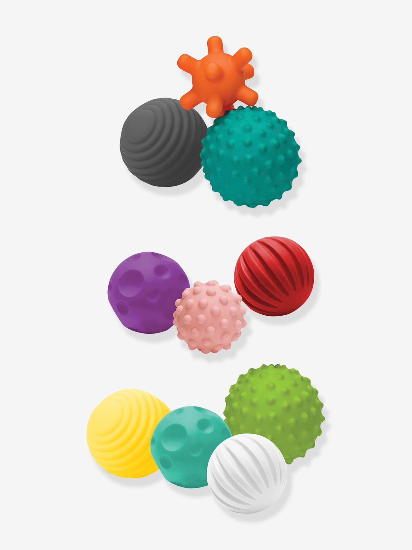 Set de 10 pelotas flexibles y sensoriales - INFANTINO multicolor