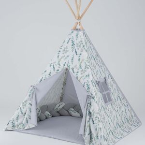 Tipi tente enfant avec tapis, Eucalyptus