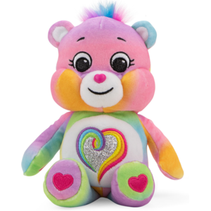 Peluche Bisounours - TOUTENSEMBLE - 22cm - Glitter cœur arc-en-ciel