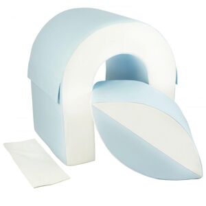 Set de 2 blocks en mousse blanc, bleu (pastel)