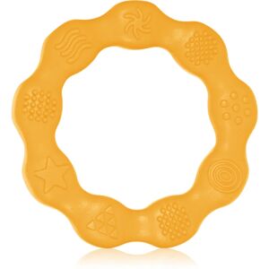 BabyOno Be Active Silicone Teether Ring jouet de dentition Yellow 1 pcs