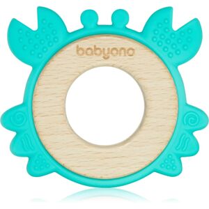 BabyOno Wooden & Silicone Teether jouet de dentition Crab 1 pcs