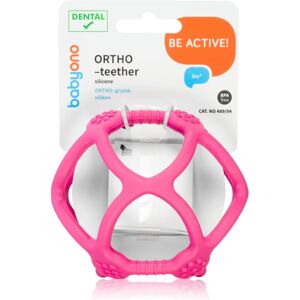 BabyOno Be Active Ortho Teether jouet de dentition pour bébé Pink 1 pcs