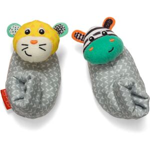 Infantino Foot Rattles Zebra and Tiger chaussons bébés avec hochet 2 pcs