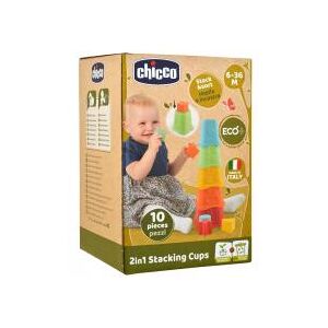 Chicco Cube à Empiler 2 en 1 Eco - Boîte 5 cubes + 5 formes - Publicité