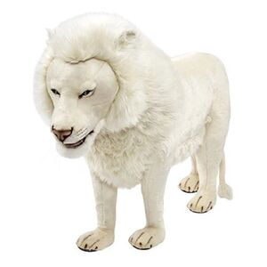 Hansa peluche Geante Lion Blanc 4 pattes 140 cm L - Publicité