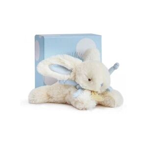 Doudou et Compagnie Peluche lapin bonbon 16 cm bleu - - Publicité