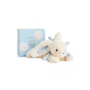 Doudou et Compagnie Peluche lapin bonbon 25 cm bleu - - Publicité