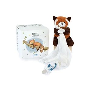 Doudou et Compagnie Animal en peluche Panda Roux avec doudou attache-sucette - Publicité