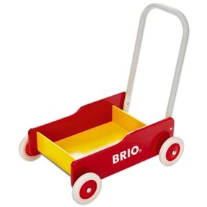 Brio Chariot de marche enfant bois rouge/jaune 31350