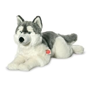 Teddy HERMANN® Peluche husky couché 60 cm