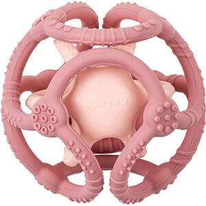 Nattou Balles d'éveil silicone vieux rose rose clair