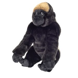 Teddy HERMANN® Peluche gorille des montagnes assis noir, 35 cm