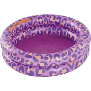 Piscine enfant ronde Printed léopard pourpre 2 anneaux 60 cm