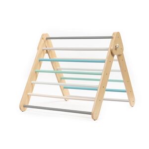 LEG & GO Triangle d'escalade enfant bois, pastel