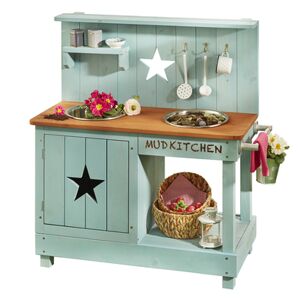 MUDDY BUDDY® Table enfant jeux d'eau/sable Adventurer Star bois, bleu pétrole