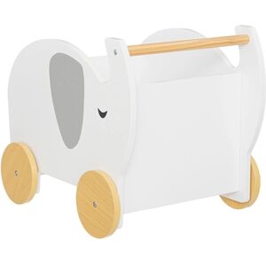 atmosphera Chariot de marche enfant elephant bois blanc