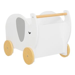 Chariot de marche enfant éléphant bois blanc