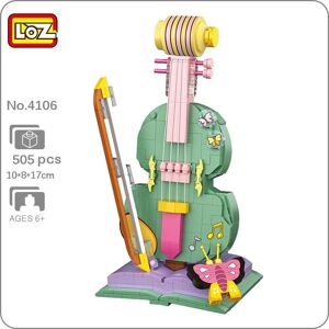 LOZ 4106 dessin animé Instrument de musique violon carnet de notes modèle papillon bricolage Mini blocs briques construction jouet pour enfants cadeau sans boîte - Publicité