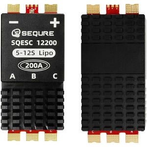 SQESC 12200 Contrôleur de Vitesse Électrique sans Brosse Alimentation 5-12S 200A BLHeli_32 / AM32 Firmware Suppor