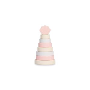 Jollein Tour d'empilage en bois Shell Pink - Jouets en bois