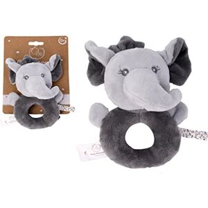 Dodo d'AMOUR Doudou Hochet Éléphant 037391 Gris Polaire Naissance Peluche Bébé 13 cm x 10 cm À Partir de 0 mois - Publicité