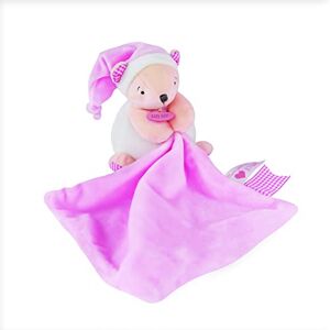 Baby Nat ' Pantin PM avec Doudou ourson "rose" BN0717 -Rose - Publicité