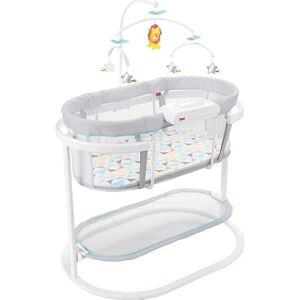 Fisher Price Soothing Motions Bassinet, Soothe Baby to Sleep with Calming Sway Motion, Deluxe Overhead Mobile & Dual Mode Light Projection!, Multi - Publicité