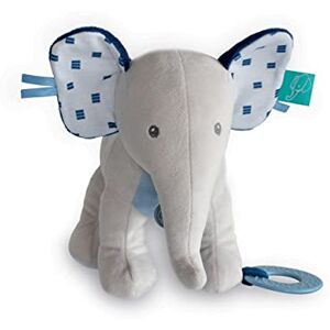 Baby Nat ' Peluche Eléphant avec Hochet Peluche Activités d'Eveil Bleu Edgar BN0513 - Publicité