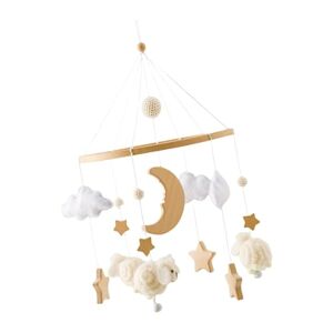 Cloche de lit mobile en feutre pour bébé - Carillon éolien mobile avec  boules en feutre - Nuages - Cloche de lit pour nouveau-né - Cloche de lit  pour bébé - Cloche