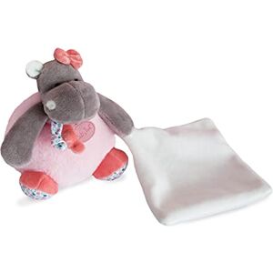 Baby Nat ' Peluche Hippopotame avec Doudou Mouchoir Cadeau Naissance Fille Rose Zoé BN0555 - Publicité