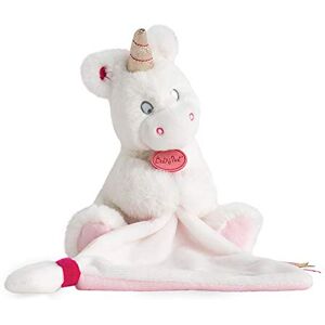 Baby Nat ' Peluche Licorne avec Doudou Mouchoir 30 cm Blanc/Rose Cadeau Naissance Fille Licorne Arc en Ciel BN0320 - Publicité