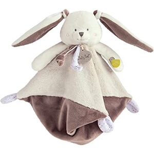 Baby Nat ' Doudou Plat Lapin Idée Cadeau Bébé 25 cm Gris BN0469 - Publicité