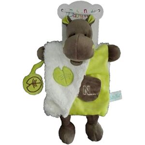 Baby Nat Babynat Doudou Babynat Marionnette hippopotame Basile blanc et Vert BN0282 Lettre N 8994 - Publicité