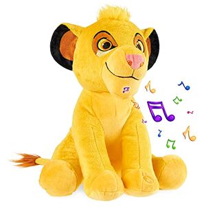 Disney Peluche Bebe Grosse Peluche 28cm Stitch Le Roi Lion Simba Dumbo Peluches Doudou avec Son Jouet Premier Age Cadeau  Fille Garcon (Jaune Simba) - Publicité
