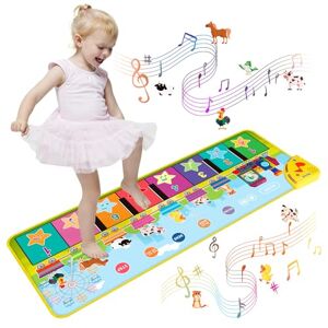 Lobyoh Jouets pour bébé 1 an, Tapis de Musique 2 en 1 Et Jouet de Batterie  pour Tout-Petits, Cadeaux Éducatifs pour Garçons et Filles de 1 2 3 4 5 Ans  : : Jeux et Jouets