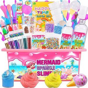 GirlZone Cadeau Fille Kit de Slime Œuf Géant Surprise Cupcakes et