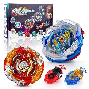 LUFEIS Toupie Beyblade Metal Fusion avec Lanceur, 2 Gyro Métal Super  Combat, Toupie Beyblade Burst Turbo, Tops de Combat Toup