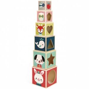Janod Cubes empilables baby forest (6 cubes) - Publicité