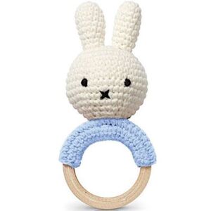 Just Dutch Hochet anneau de dentition Miffy bleu pastel - Publicité