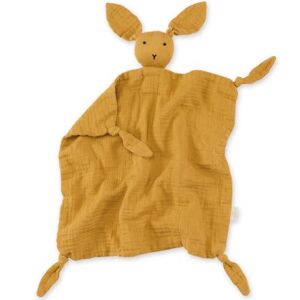 Doudou plat attache sucette Bunny ocre golden (40 cm)