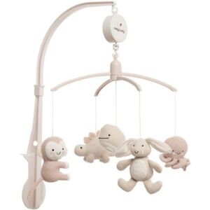 Baby's Only Mobile musical Animals vieux rose/warm linen - Publicité