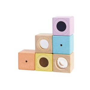 Jouets en bois Plan Toys Set de blocs sensoriels Pastel Multicolore - Publicité