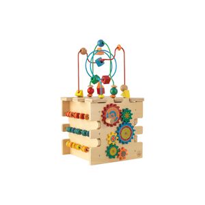 Kidkraft Cube d'activite pour bebe en bois colore 5 activites 1 an et +